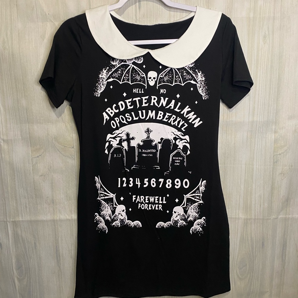 Ouija Graphic Design Dress Goth Punk Medium worn once